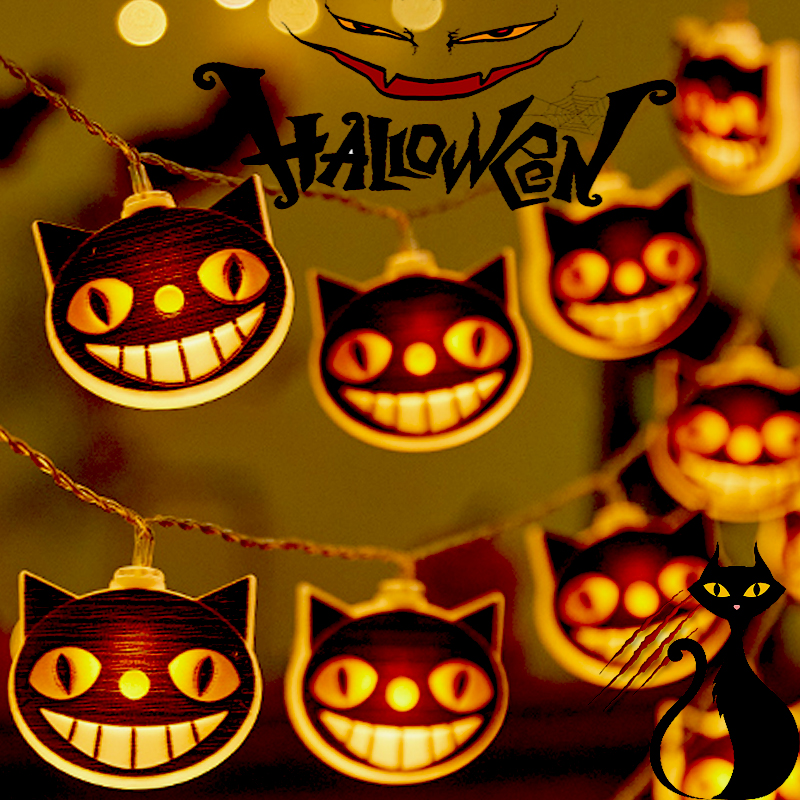 halloween万圣节酒吧ktv店铺橱窗氛围装饰布置背景道具拉旗挂旗