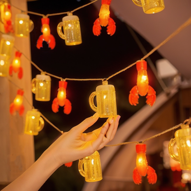 led小彩灯夜市摆摊啤酒龙虾灯氛围灯地摊电瓶专用USB后备箱装饰灯