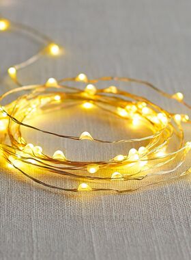 led电池铜线小彩灯氛围灯条闪灯串灯珠新年装饰满天星星灯带生日
