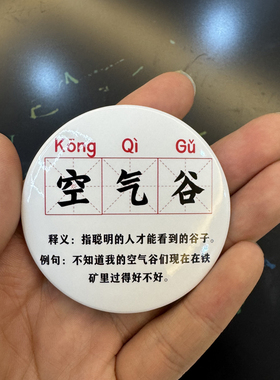 抽象吧唧现充停谷空气谷搞怪个性创意胸针徽章包挂件装饰桌面摆件