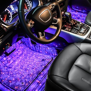 汽车灯光改装氛围灯声控音乐节奏灯车内气氛灯满地星感应装饰灯