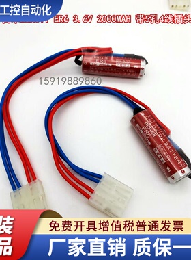100%日本进口MAXELL麦克赛尔ER6 3.6V AA  2000MAH 带插头