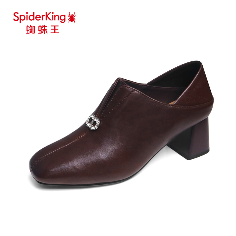 蜘蛛王女鞋高跟鞋通勤皮鞋单鞋