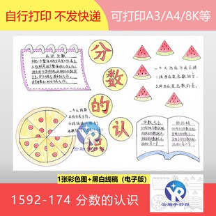 1592-174分数的认识人教版三年级数学上册手抄报电子版