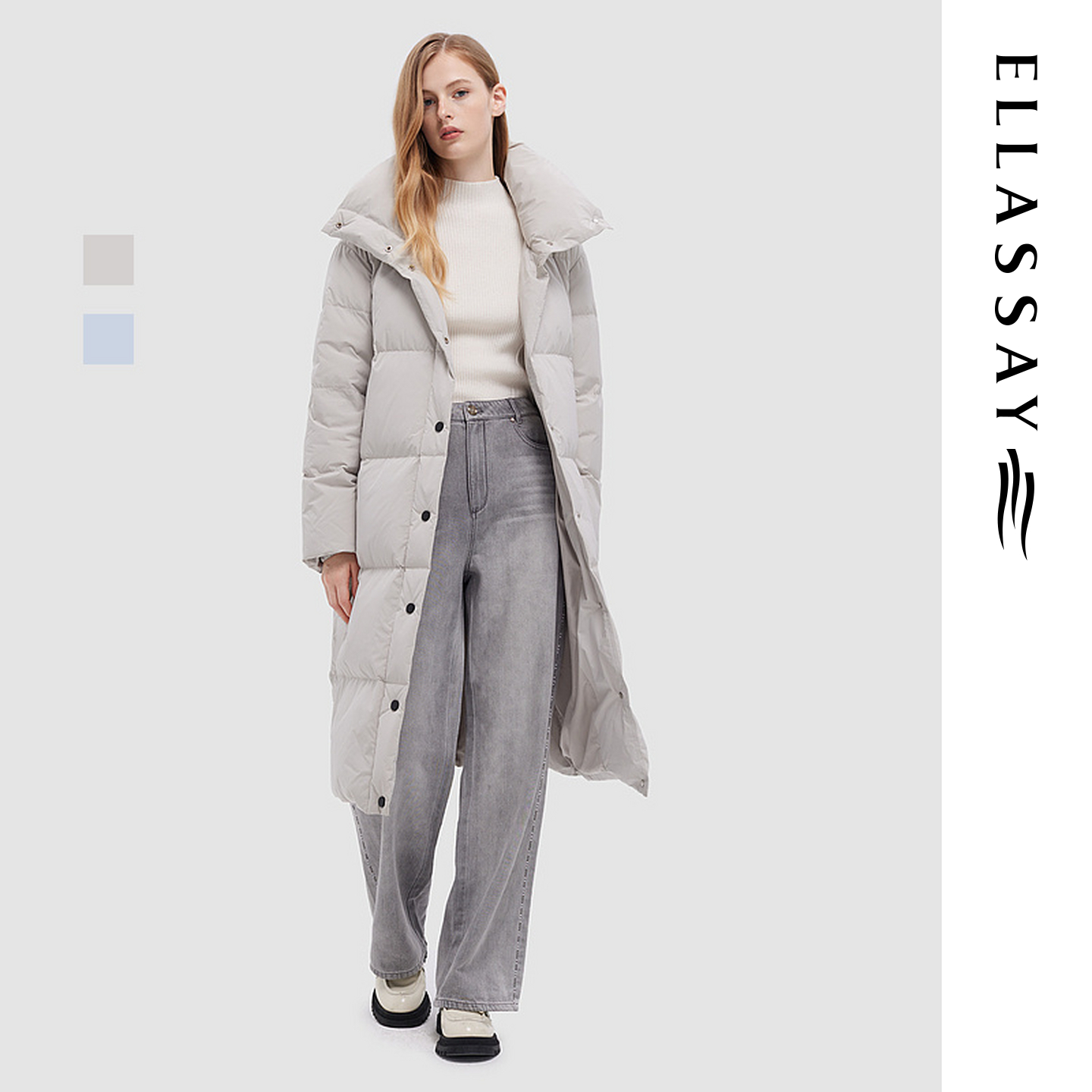 ELLASSAY歌力思秋冬新款温暖蓬松鹅绒羽绒服女EWD344L03000