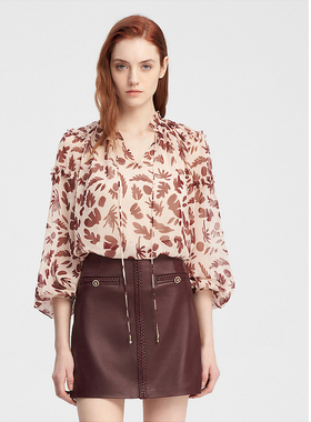 ELLASSAY歌力思秋季新款手绘花型森系气质衬衫女EWE343C01100