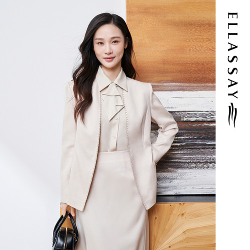 ELLASSAY歌力思早秋新款桑蚕丝舒适简约垂坠感衬衫女EWF353C00200
