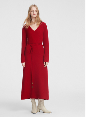 ELLASSAY歌力思秋冬新款绵羊毛时尚气质修身连衣裙EWB353M01900