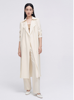 ELLASSAY歌力思春季新款三醋酸无里衬设计气质风衣女EWF341F00600