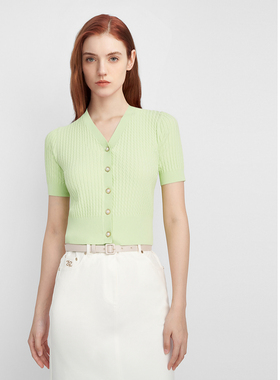 ELLASSAY歌力思夏季新款薄荷曼波百搭毛针织衫女EWE355M08800