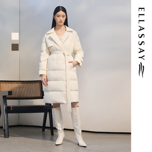 【安雅专属】歌力思冬季新款极简风衣轮廓羽绒服女EWD363L02700