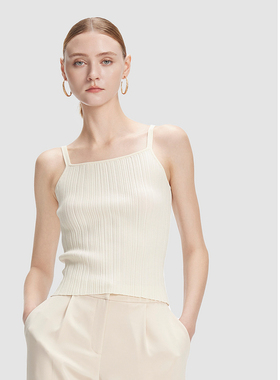 ELLASSAY歌力思早春新款棉舒适极简吊带简约针织衫女EWD361M00200