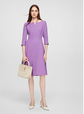 ELLASSAY歌力思早春新款优雅气质轻礼服收腰连衣裙女EWE361Y01800