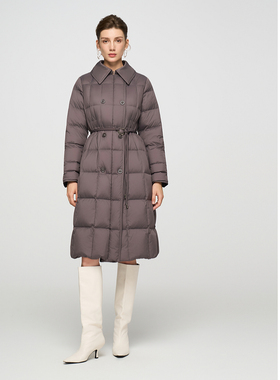 ELLASSAY歌力思2025冬季新款鹅绒翻领长款羽绒服女EWD364L00900