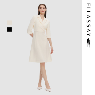 ELLASSAY歌力思2026春夏新款 连衣裙EWD351Y14000 气质通勤收腰西装