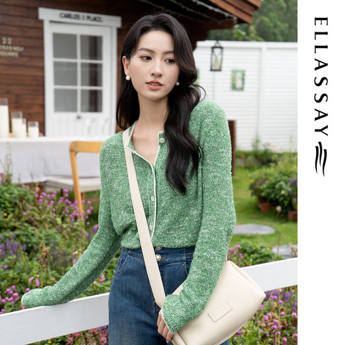 ELLASSAY歌力思秋季新款棉亲肤柔软毛针织衫女EWW353M01400
