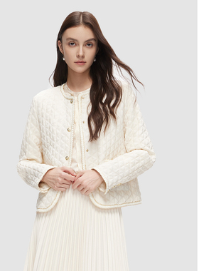 ELLASSAY歌力思秋新款甜美小香风短款羽绒服女EWD353L00900