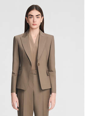 ELLASSAY歌力思秋季新款低调优雅X形一粒扣西装女EWE353T01400