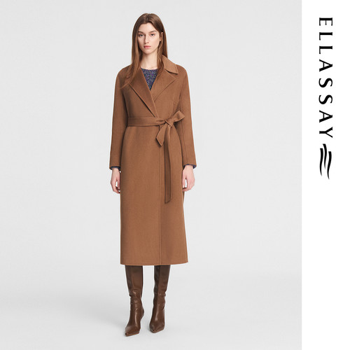 ELLASSAY歌力思冬季新款绵羊毛知性大方毛呢外套女EWE354D00500
