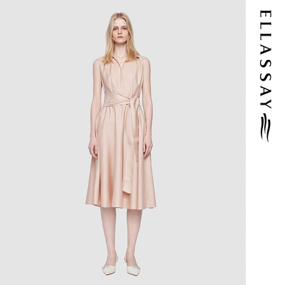 ELLASSAY歌力思夏季新款气质腰间系带连衣裙女EWD365Y14600