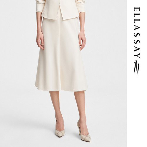 ELLASSAY歌力思春季新款不规则下摆高腰鱼尾半身裙女EWF351Q00600