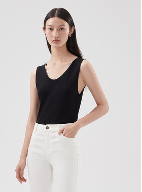 ELLASSAY歌力思夏季新款时尚简约风纯色针织衫背心女EWD332M41000
