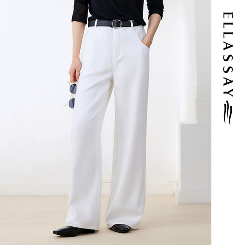 ELLASSAY歌力思26早春新款天丝棉亲肤直筒牛仔裤女EWW371N00400
