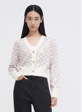 ELLASSAY歌力思早春新款提花织造高级炫彩针织衫女EWW341M05600