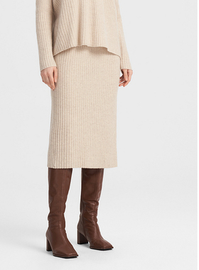 ELLASSAY歌力思秋季新款绵羊毛宽松针织半身裙女EWB343M01900