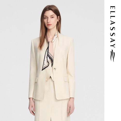 ELLASSAY歌力思秋季新款经典高端气质休闲西装女EWE353T01000