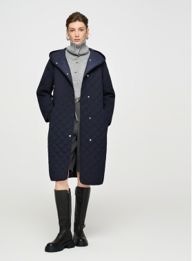 ELLASSAY歌力思2025冬季新款星空蓝气质长款羽绒服女EWD364L01200