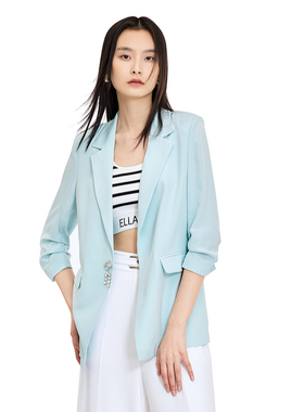 ELLASSAY歌力思春夏新款桑蚕丝高级感通勤商务西装女EWF332T00900