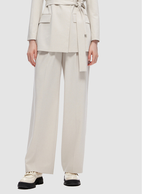 ELLASSAY歌力思秋季新款简约压褶阔腿休闲裤女EWD353K01700