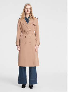 ELLASSAY歌力思秋季新款随性成熟优雅长款战壕风衣女EWB353F00200