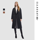 ELLASSAY歌力思秋冬新款 绵羊毛简约高级毛呢大衣女EWD354D02400
