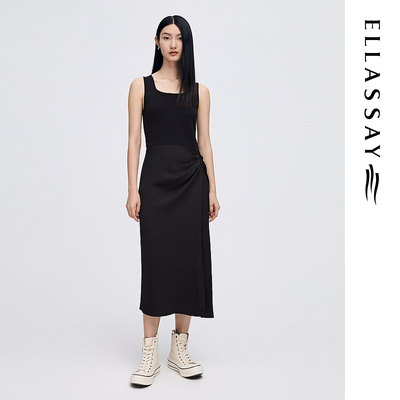 ELLASSAY歌力思早春新款腰部压褶设计连衣裙女EWB341Y04200