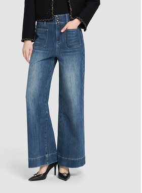 ELLASSAY歌力思2026早春新款棉舒适简约直筒牛仔裤女EWD371N00100