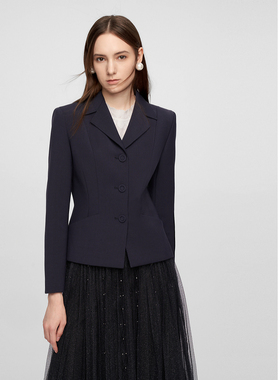 ELLASSAY歌力思秋冬新款绵羊毛优雅气质收腰西装女EWE361T00900