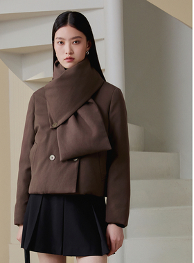 ELLASSAY歌力思冬季新款莱赛尔鸭绒短款羽绒服女EWB364L00900