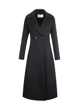 ELLASSAY歌力思秋冬新款羊毛羊绒极简X型毛呢大衣女EWD366D050DX