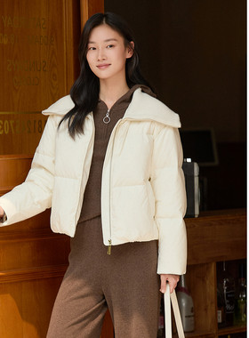 ELLASSAY歌力思2026冬季新款茧型气质短款羽绒服女EWB364L00700