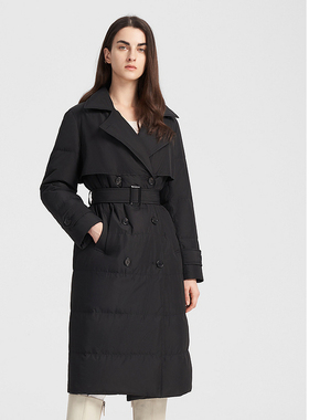 ELLASSAY歌力思秋冬新款腰带设计鹅绒羽绒服女EWB344L00300