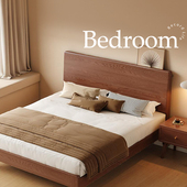 床实木床现代简约家用双人床主卧1.8米新中式 橡木床1.5米单人床架