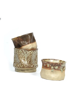 朴古仓 非遗傣陶 手工 主人杯 粗陶杯 矿物釉 寺庙香灰烧制