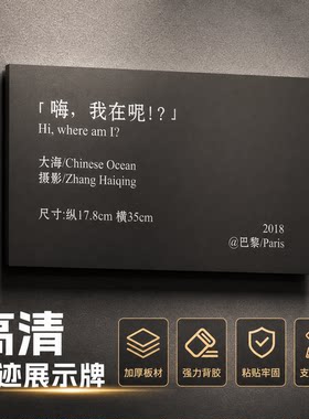 轻奢高端亚克力画廊展厅指示牌定