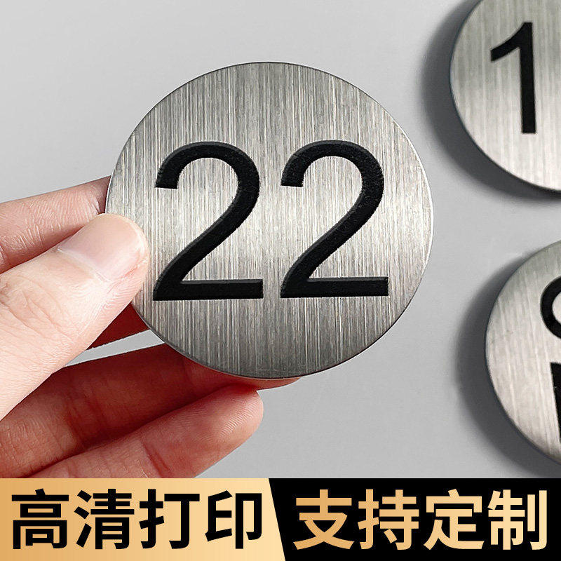 不锈钢数字标识牌定制