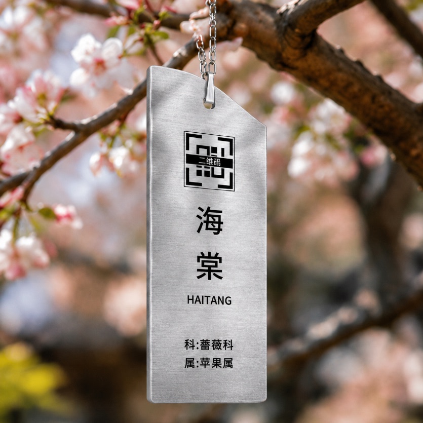 不锈钢树木介绍铭牌可定制送挂绳