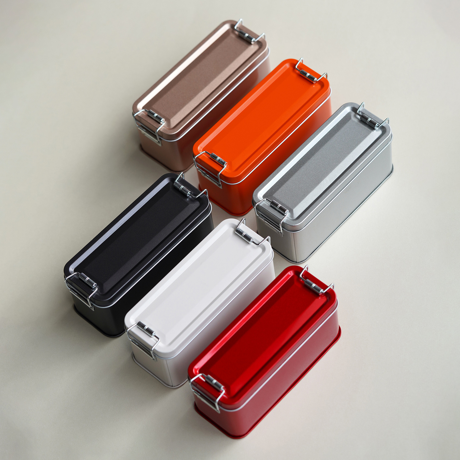 纯色搭扣茶叶盒马口铁茶叶罐