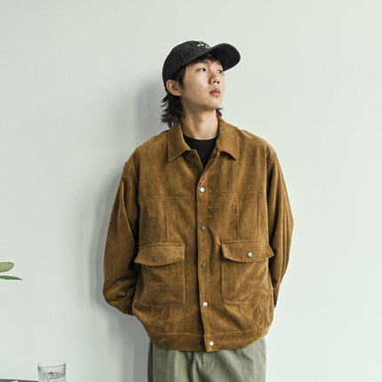 NUMBERSALT盐号25AW灯芯绒外套男日系复古宽松翻领夹克秋冬外套厚