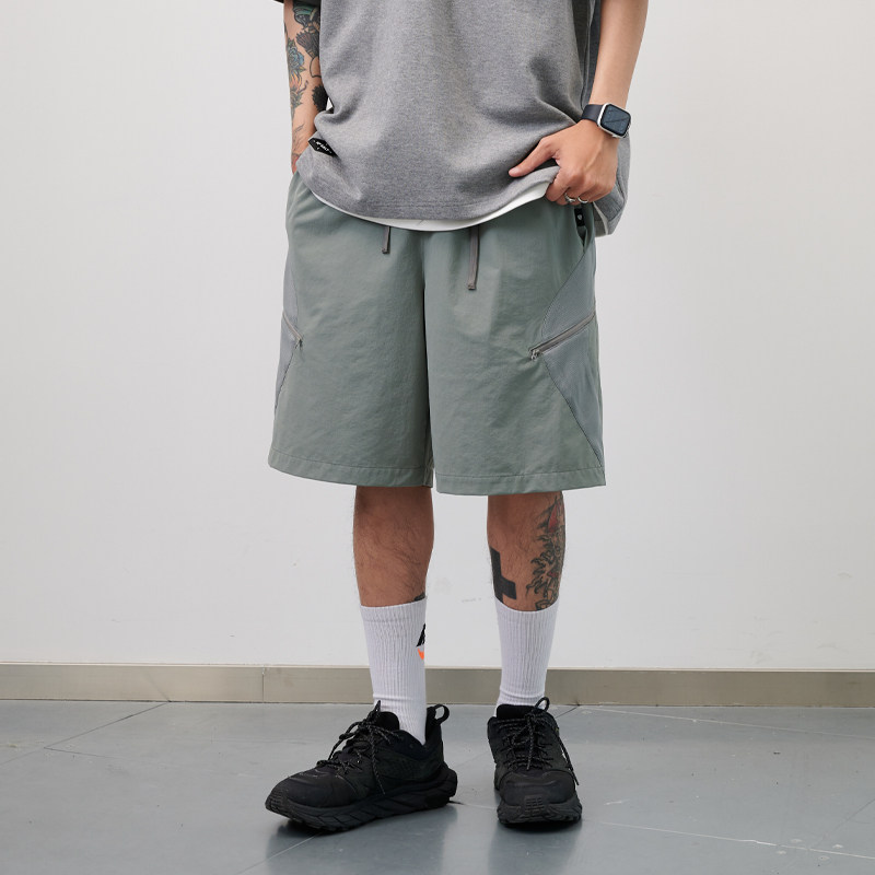 NUMBERSALT盐号25SS日系多袋宽松网布透气工装五分休闲户外短裤男,男装,休闲裤,淘宝优惠券,粉丝福利购,淘宝优惠卷